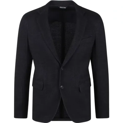 Blazers, male, , Size: 2XL Viscose Knit Single Breasted Blazer - Brian Dales - Modalova