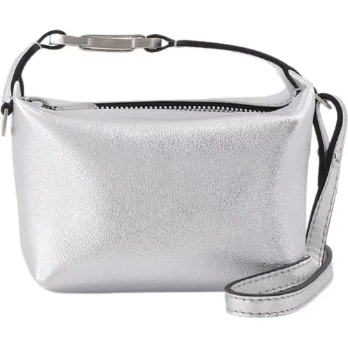 EÉRA, Handbags, female, , Size: ONE SIZE Tiny Moon Bag in Silver Leather - Eéra - Modalova