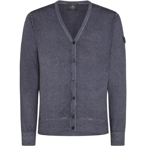 Cardigans, male, , Size: M V-Neck Cardigan for Men - Peuterey - Modalova