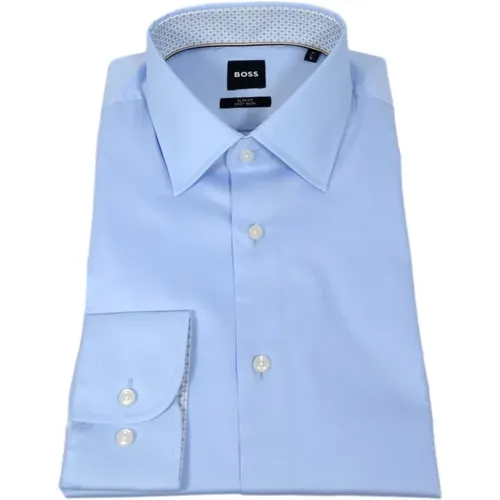 Slim Fit Baumwoll Popeline Hemd Leichtes Bügeln Modell 50512842 Hellblau - Hugo Boss - Modalova