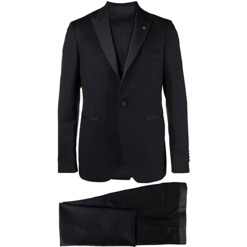 Midnight Three-Piece Tuxedo Suit , male, Sizes: M, S - Tagliatore - Modalova