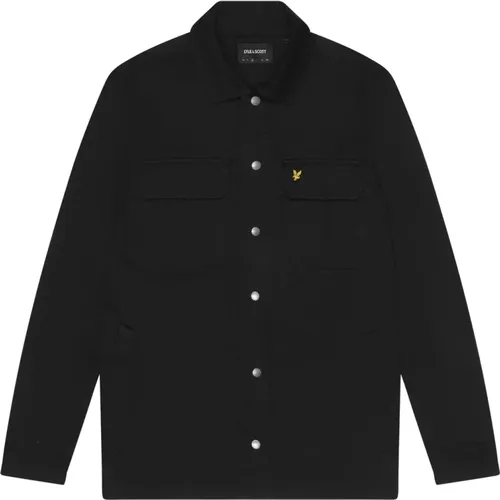 Light Jackets, male, , Size: M Cord Overshirt for Men - Lyle & Scott - Modalova