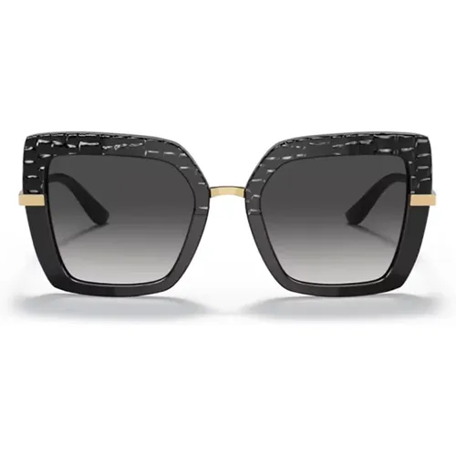 Black Metal Frame Sunglasses Upgrade Style , female, Sizes: 52 MM - Dolce & Gabbana - Modalova