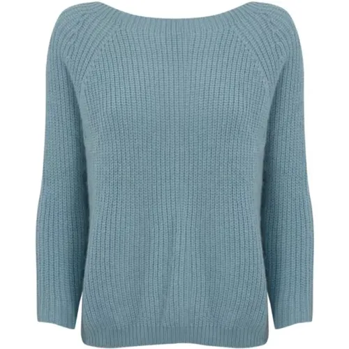 Hellblauer Pullover Regular Fit , Damen, Größe: S - Weekend - Modalova