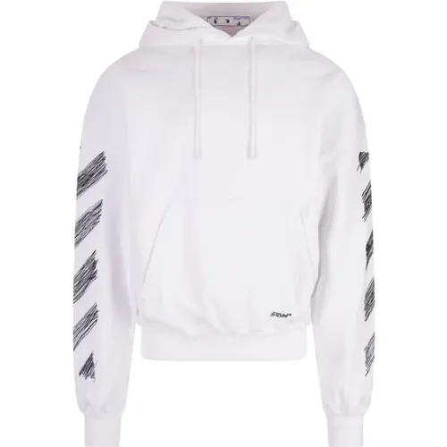 Off , Hoodies, male, , Size: XS Hoodie - Off White - Modalova