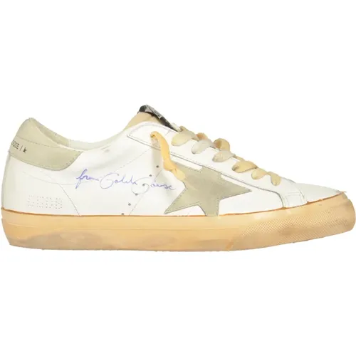 Sneakers, male, , Size: 7 US Super Star Leather Sneakers - Golden Goose - Modalova