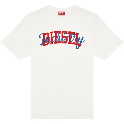 T-Shirt mit abgesetzten -Prints , Herren, Größe: XL - Diesel - Modalova