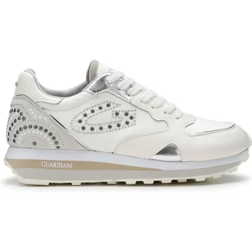 Weiße Retro Style Sneakers , Damen, Größe: 36 EU - Alberto Guardiani - Modalova