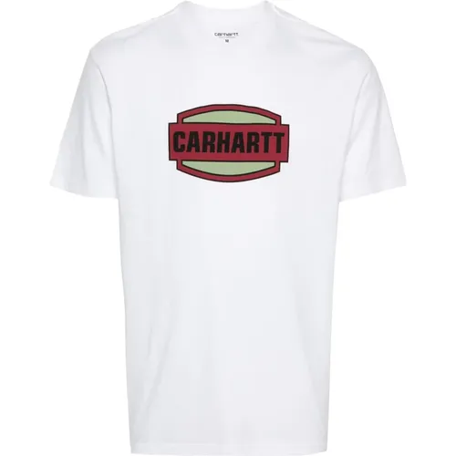 T-Shirts, male, , Size: L Script Logo Tee - Carhartt WIP - Modalova