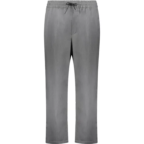 Straight Trousers, male, , Size: M Drawstring Wool Trousers - Maison Kitsuné - Modalova