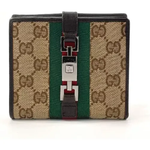 Pre-owned Wallets, female, , Size: ONE SIZE Pre-owned Canvas wallets - Gucci Vintage - Modalova