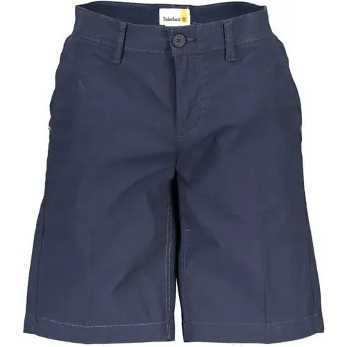 Blaue Bermuda-Shorts mit Knopf und Reißverschluss , Herren, Größe: W33 - Timberland - Modalova