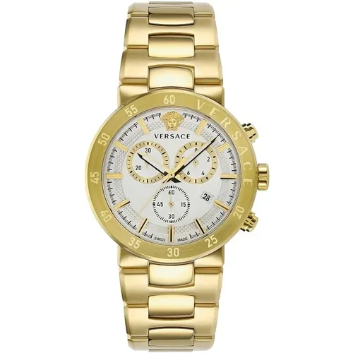 Watches, male, , Size: ONE SIZE Urban Mystique Chronograph Watch - Versace - Modalova