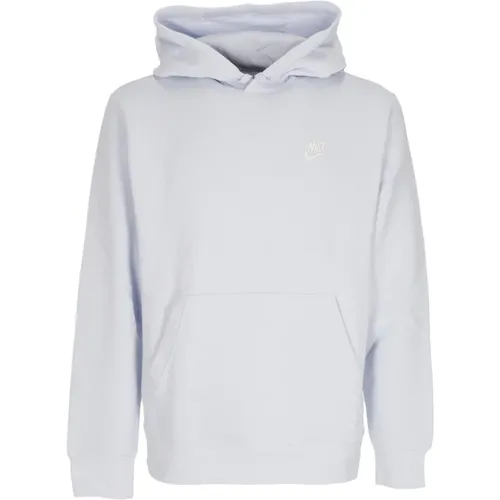 Sportswear Club Fleece Hoodie Grau/Weiß , Herren, Größe: XL - Nike - Modalova