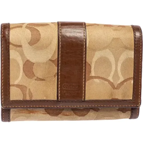 Pre-owned Wallets, female, , Size: ONE SIZE Pre-owned Canvas wallets - Coach Pre-owned - Modalova