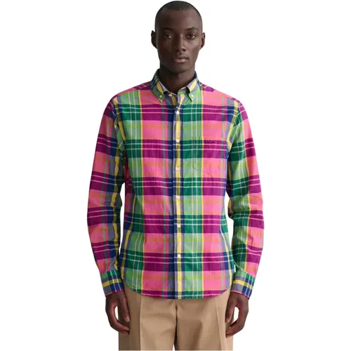 Red Checkered Shirt , male, Sizes: S, M, 3XL, 2XL - Gant - Modalova