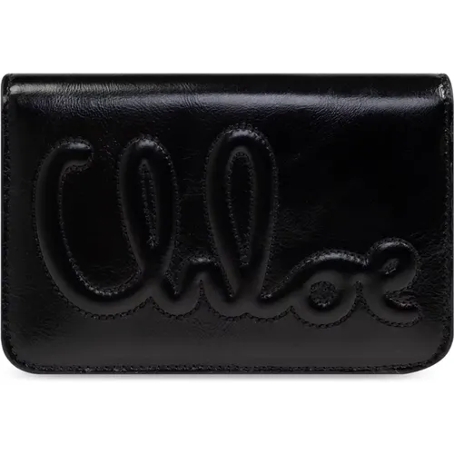 Lederbrieftasche mit Logo Chloé - Chloé - Modalova