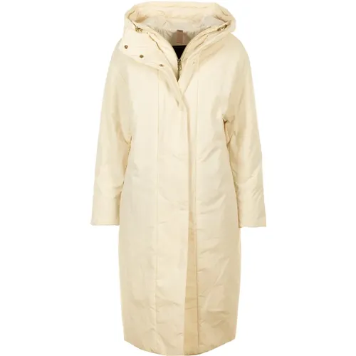 Creme Parka Mantel , Damen, Größe: XS - Duno - Modalova