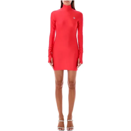 Rotes High Neck Mini Kleid Aw24 , Damen, Größe: XS - Coperni - Modalova