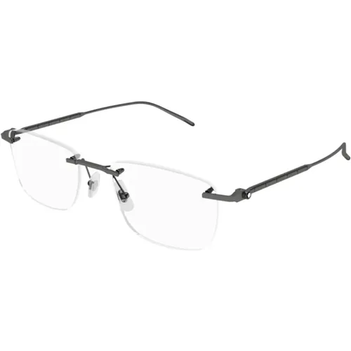 Glasses, unisex, , Size: 54 MM Gunmetal Eyeglasses 0215O - Montblanc - Modalova