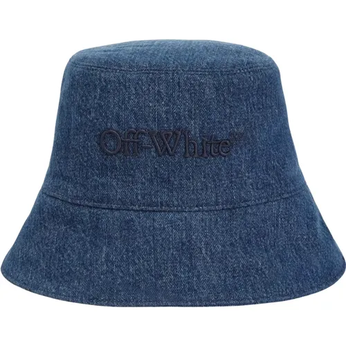 Denim Bookish Bucket Hat , female, Sizes: S, M, L - Off White - Modalova