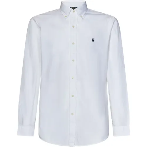 Button-Down Collar Shirt with Blue Pony Embroidery , male, Sizes: L, M, S - Polo Ralph Lauren - Modalova