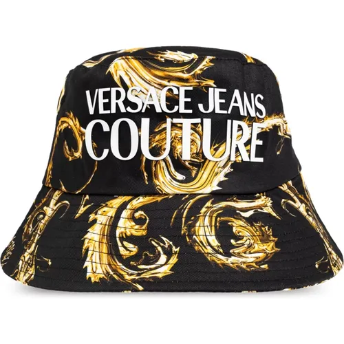 Hats, male, , Size: M Hat with Barocco print - Versace Jeans Couture - Modalova