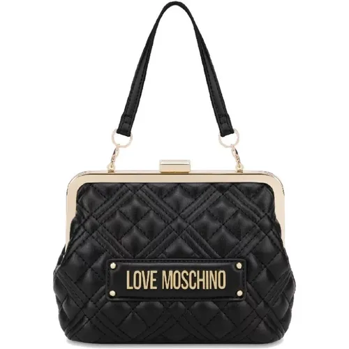 Quilted Mini Handbag with Metal Logo , female, Sizes: ONE SIZE - Love Moschino - Modalova