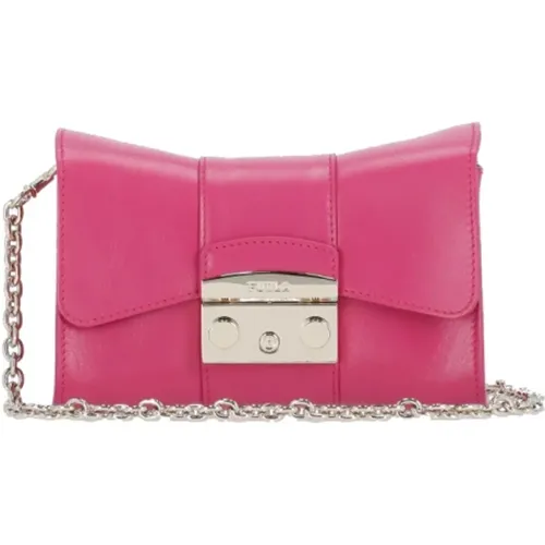 Leather Shoulder Bag with Removable Chain Strap , female, Sizes: ONE SIZE - Furla - Modalova