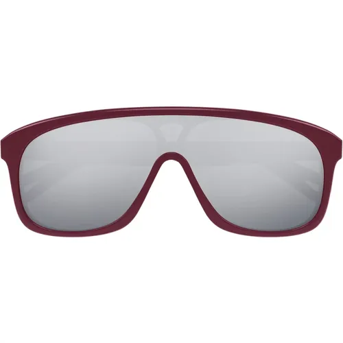 Sportliche Piloten-Sonnenbrille mit verspiegelten Silbergläsern - Chloé - Modalova