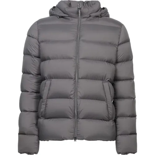 Winter Jackets, male, , Size: M Adjustable Hood Winter Down Jacket - Herno - Modalova