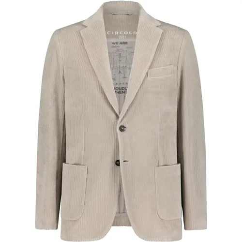 Classic Cord Blazer for Men , male, Sizes: S, XL - Circolo 1901 - Modalova