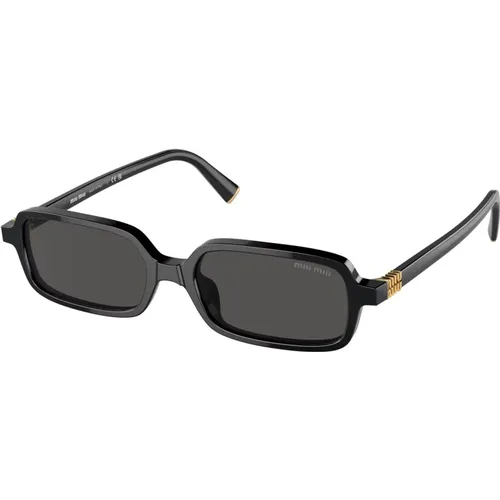 Stylish Sunglasses in Gold Frame , female, Sizes: 51 MM - Miu Miu - Modalova