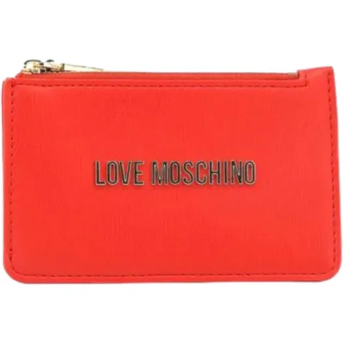 Wallets & Cardholders, female, , Size: ONE SIZE Women's Zip Wallet - Love Moschino - Modalova