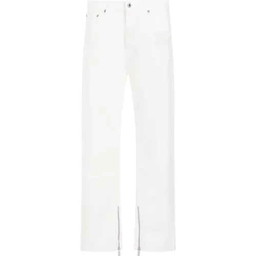 Weiße Baumwoll-Logo-Skate-Raw-Jeans Off - Off White - Modalova