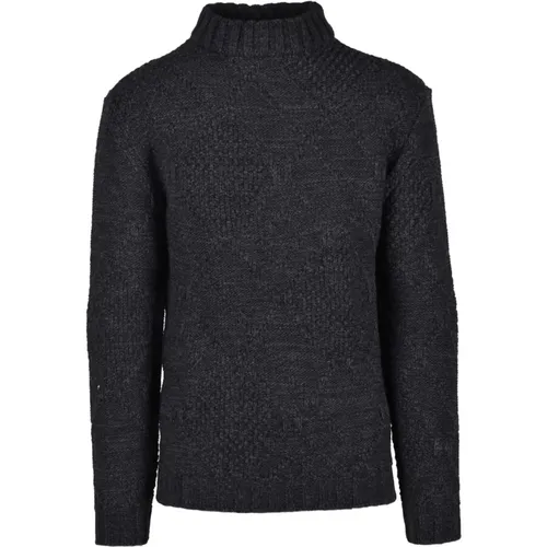 Turtlenecks, male, , Size: XL Wool Blend Knit Sweater - Daniele Alessandrini - Modalova