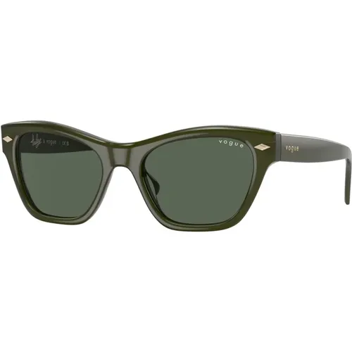 Shaded Sunglasses,Dark Havana Sunglasses, Sunglasses,Opal Brown Sunglasses with Brown Shaded Lenses - Vogue - Modalova