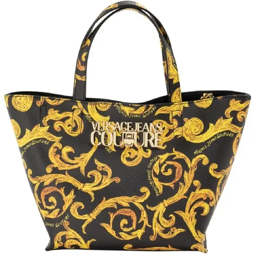 Tote Bags, female, , Size: ONE SIZE Baroque Print Tote Bag with Removable Strap - Versace Jeans Couture - Modalova