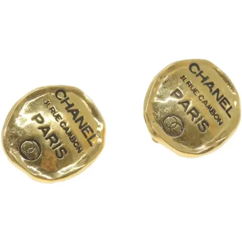 Pre-owned Metal earrings , female, Sizes: ONE SIZE - Chanel Vintage - Modalova