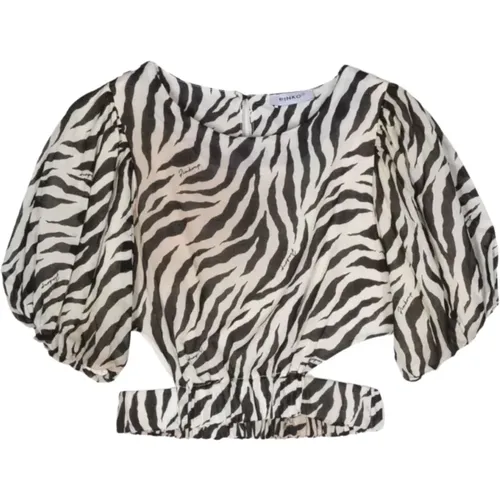 Zebra Print Crop Shirt Pinko - pinko - Modalova