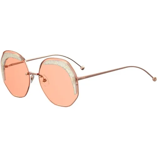 Rose Gold/ Sunglasses FF 0358/S , female, Sizes: 63 MM - Fendi - Modalova
