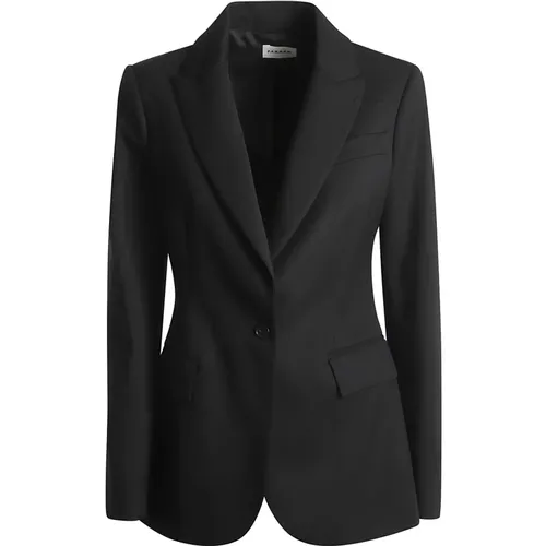 Blazers, female, , Size: L Wool Outerwear with Notched Lapels - P.a.r.o.s.h. - Modalova