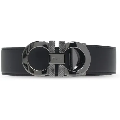 Reversible leather belt , Herren, Größe: 85 CM - Salvatore Ferragamo - Modalova