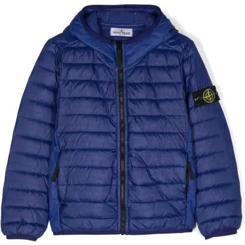 Blaue Pufferjacke Stone Island - Stone Island - Modalova