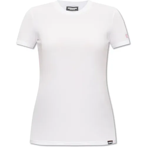 T-Shirt mit Logo , Damen, Größe: S - Dsquared2 - Modalova