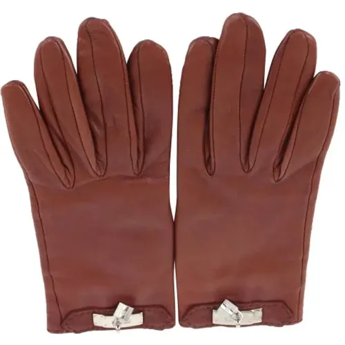 Pre-owned Accessories, female, , Size: ONE SIZE Pre-owned Leather gloves - Hermès Vintage - Modalova