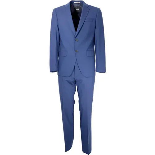 Slim Fit Elasticized Wool Suit in , male, Sizes: XL, L, M - Hugo Boss - Modalova