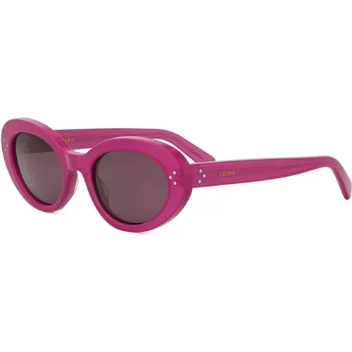 Bold 3 Dots Cat-Eye Sunglasses , female, Sizes: 53 MM - Celine - Modalova