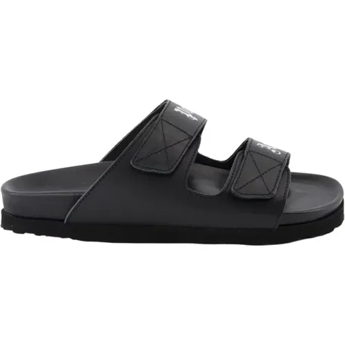 Sliders, female, , Size: 6 US Double Strap Slides - Palm Angels - Modalova