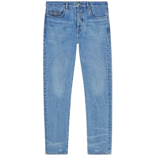 Clear Denim Straight Jeans , male, Sizes: W30, W32, W31 - Versace - Modalova